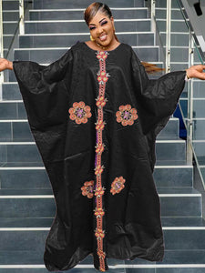 African Original Bazin Riche Long Dresses Turkey Dashiki Robe Top